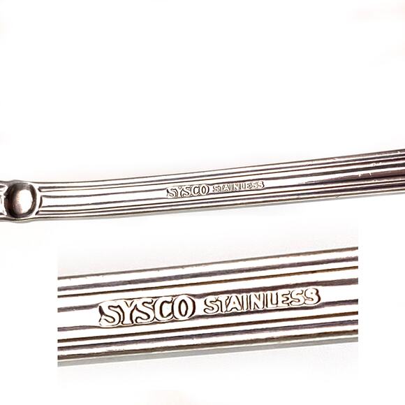 SYSCO Stainless Set Of 2 Two Teaspoons Vintage - Picture 2 of 2